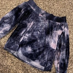 American Eagle Off-the-Shoulder Velvet Top Tie-Dye